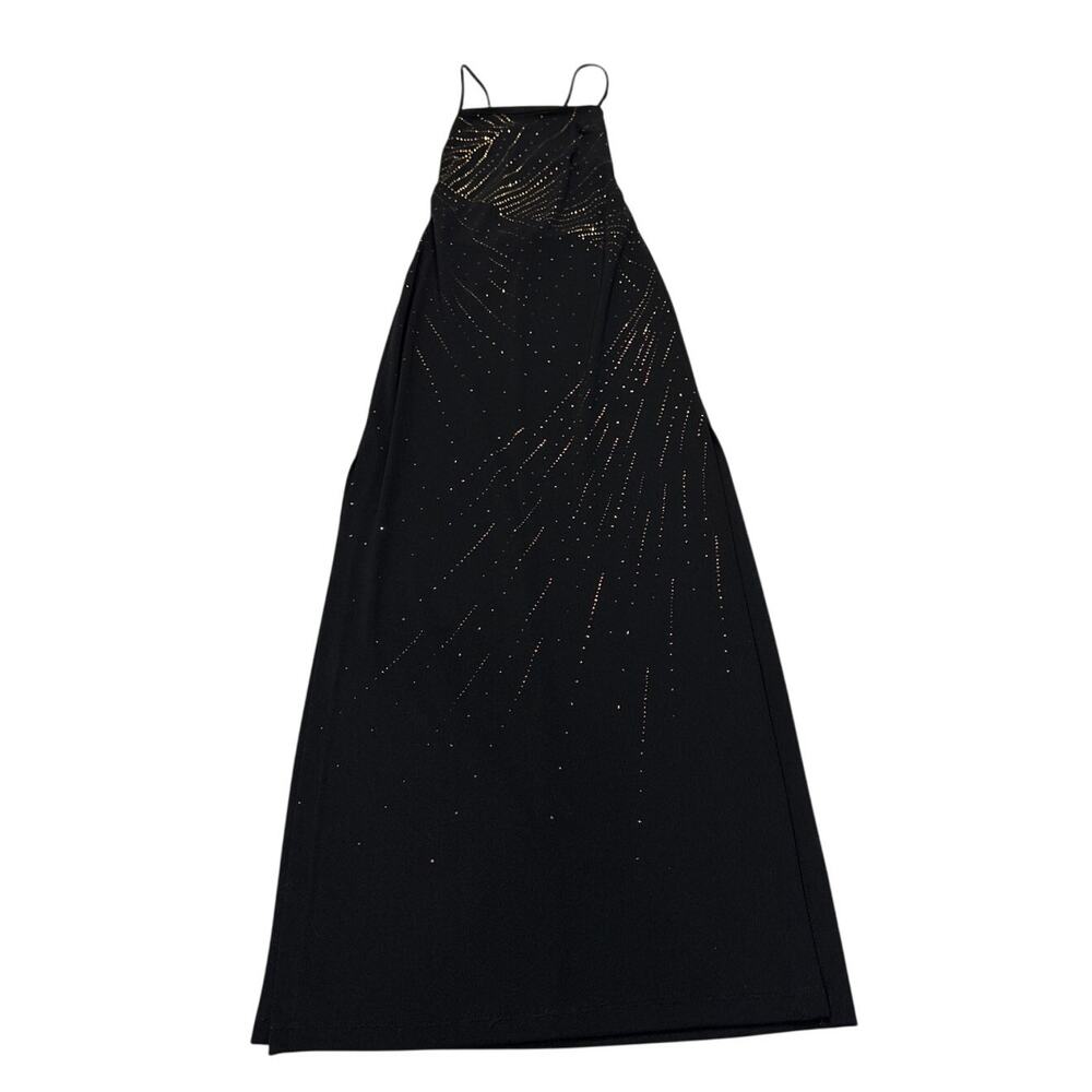 Rampage Womens Small Vintage Y2K Beaded Bedazzle Jeweled Maxi Dress Prom Formal